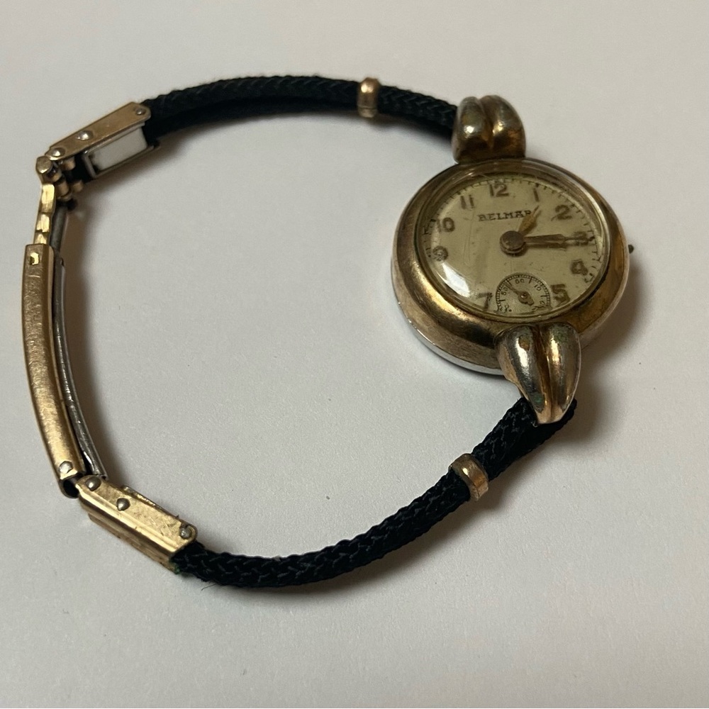 Antique Belmar Ladies Watch 10k Gold Plate & Stainless Adjustable Hinge Rare - Picture 6 of 6